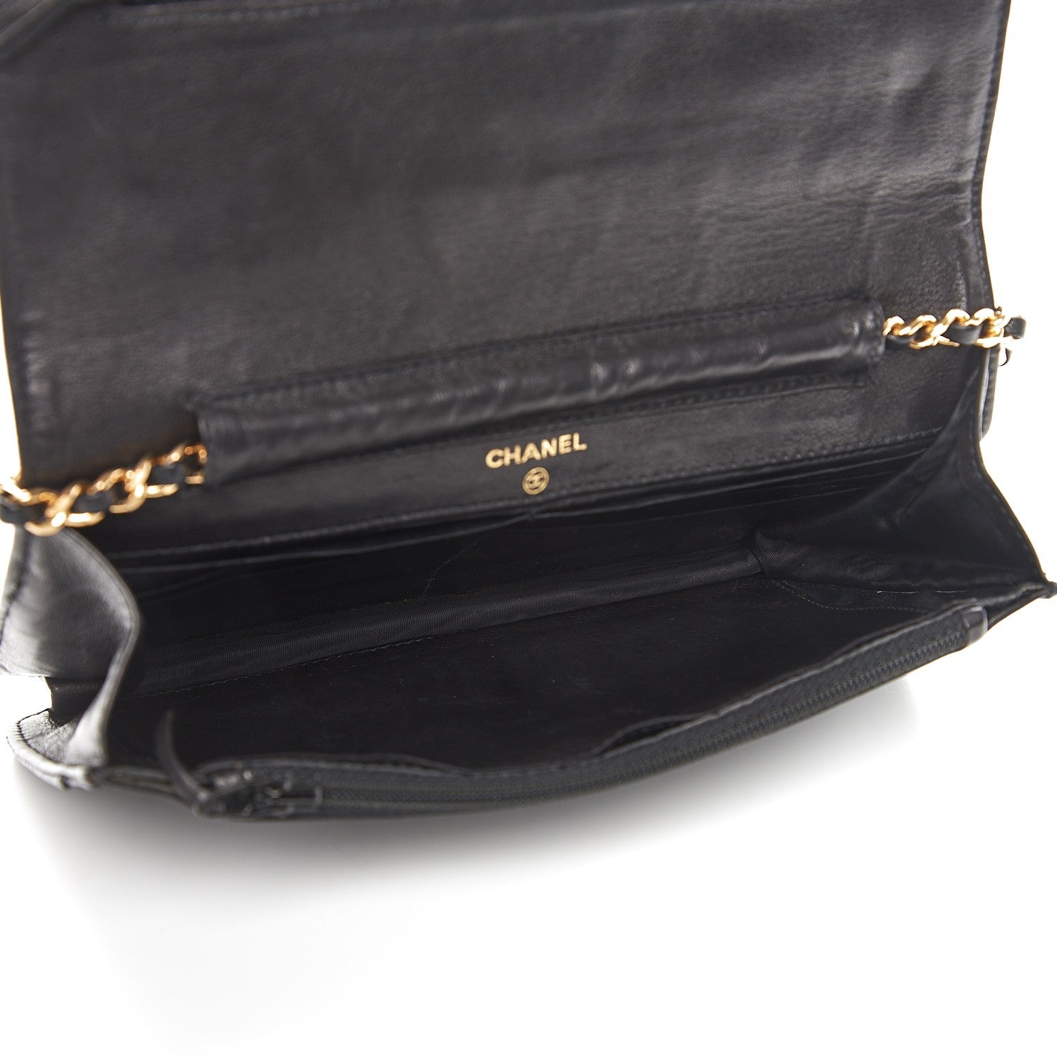 Chanel Caviar Timeless CC Wallet On Chain WOC Black 5 of 10