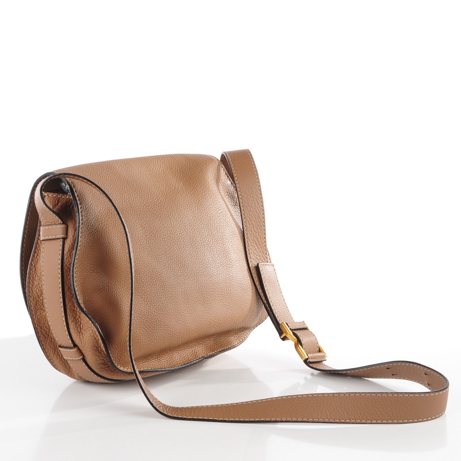 Chloe Calfskin Medium Marcie Round Crossbody Bag Nut 3 of 11
