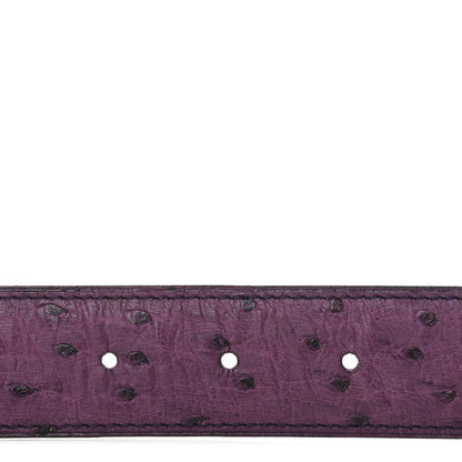 Hermes Ostrich 32mm Quizz H Belt 80 Violine 5 of 5