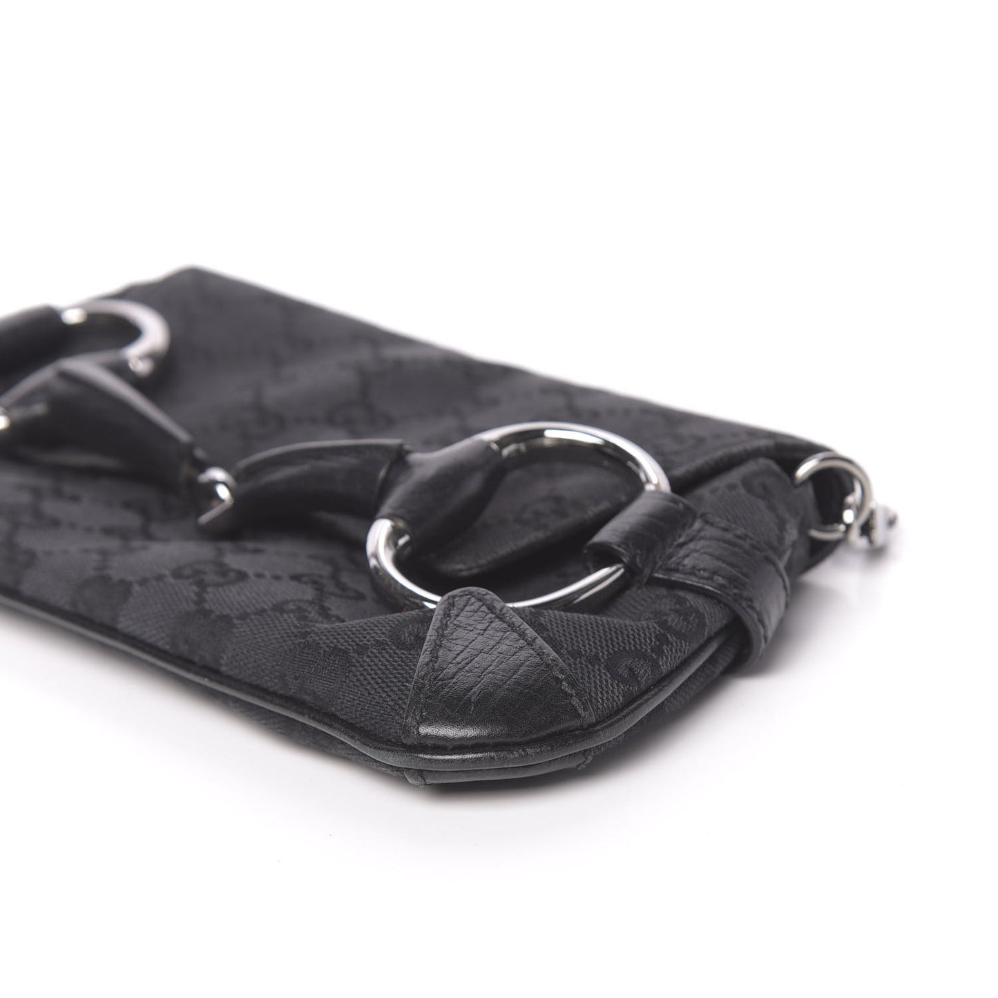 Monogram Horsebit Chain Clutch Black