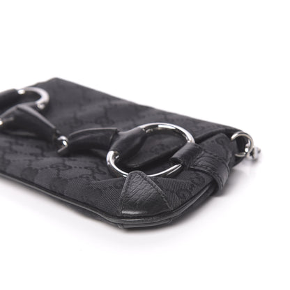 Gucci Monogram Horsebit Chain Clutch Black 9 of 13