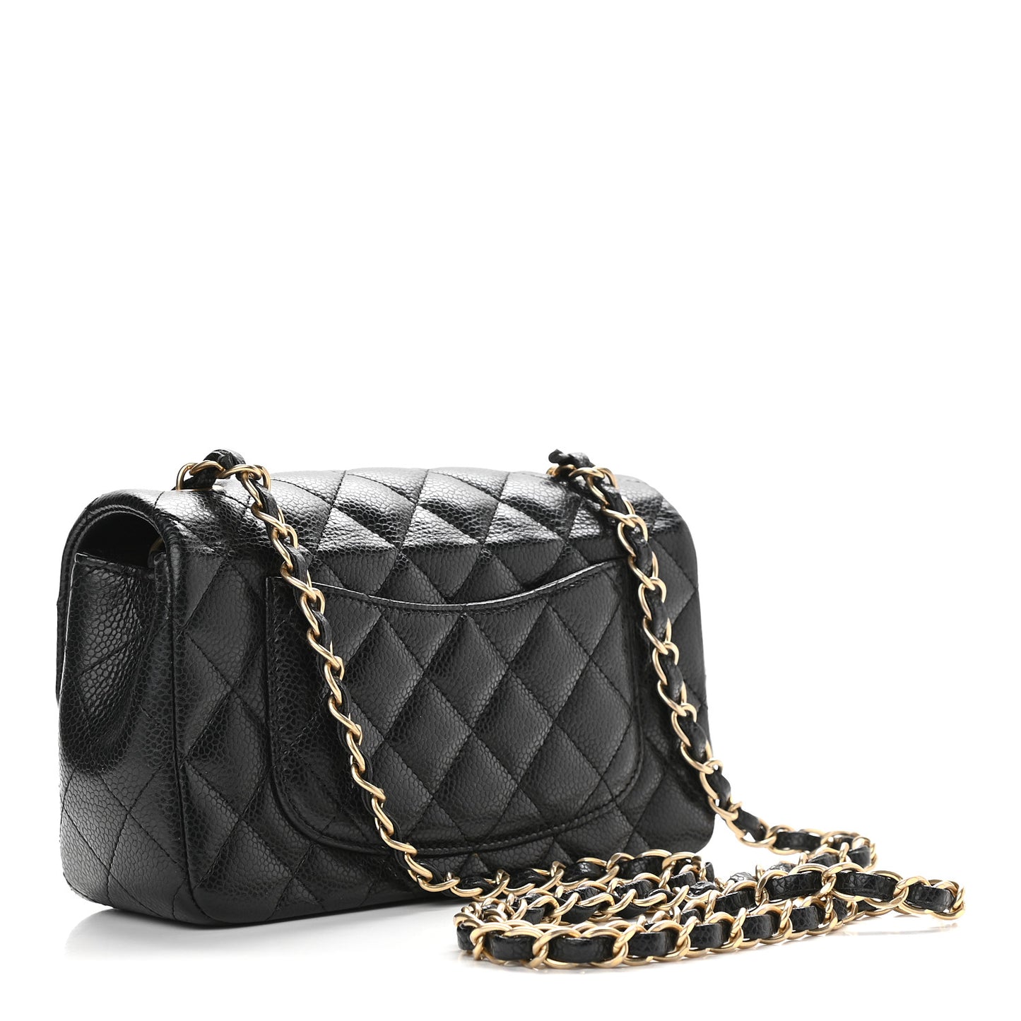 Caviar Quilted Mini Rectangular Flap Black