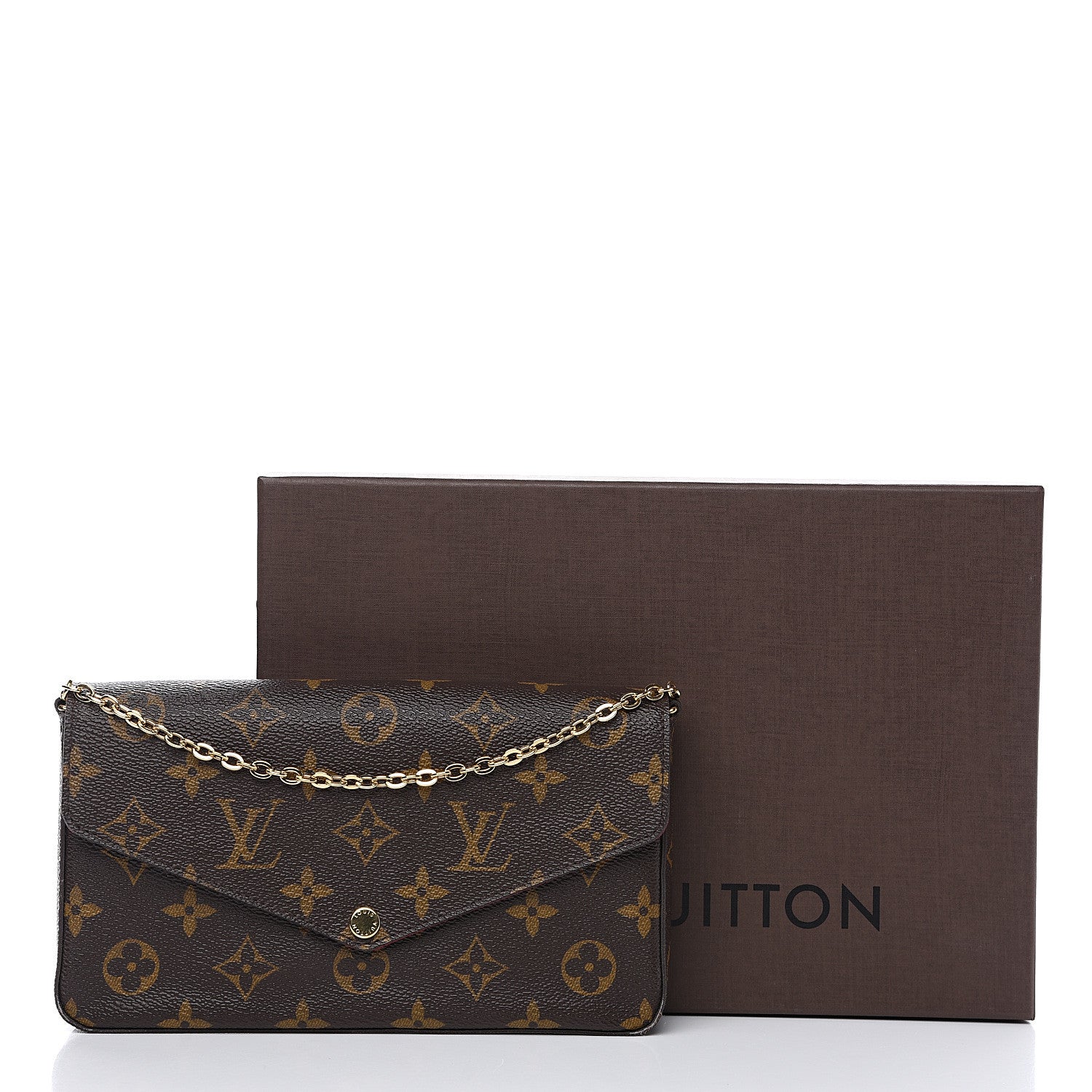 Louis Vuitton Monogram Pochette Felicie Chain Wallet Fuchsia 13 of 13