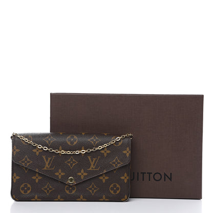Louis Vuitton Monogram Pochette Felicie Chain Wallet Fuchsia 13 of 13