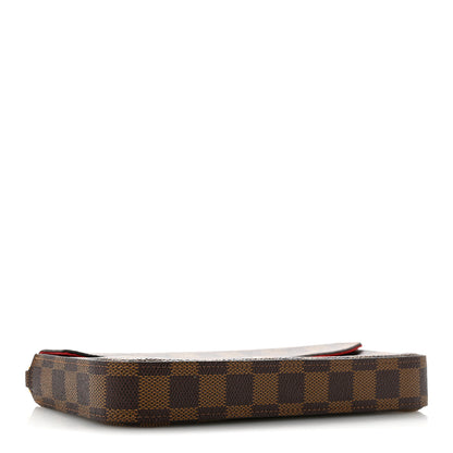 Louis Vuitton Damier Ebene Pochette Felicie Chain Wallet 4 of 12