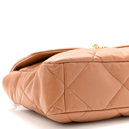 Chanel Lambskin Quilted Large Chanel 19 Flap Brown 9 of 10