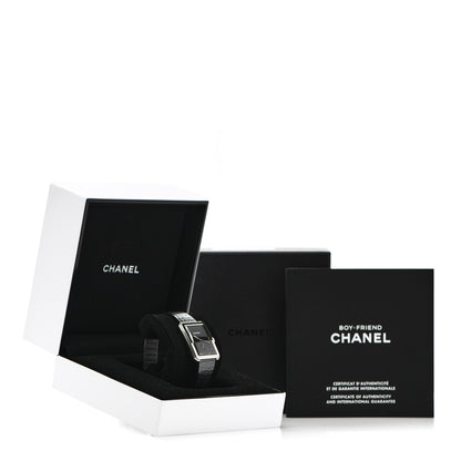 Chanel Stainless Steel Calfskin 29mm Boy-Friend Tweed Manual Winding Watch Black 6 of 6