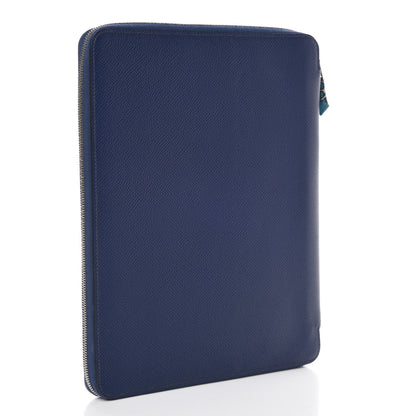 Hermes Epsom E-Zip iPad Notebook Cover Bleu 3 of 12