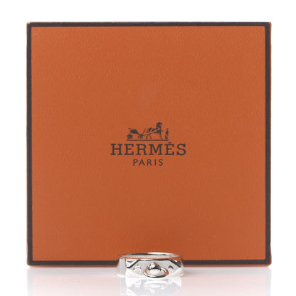 Hermes Sterling Silver PM Collier De Chien Ring 48 4.5 5 of 5