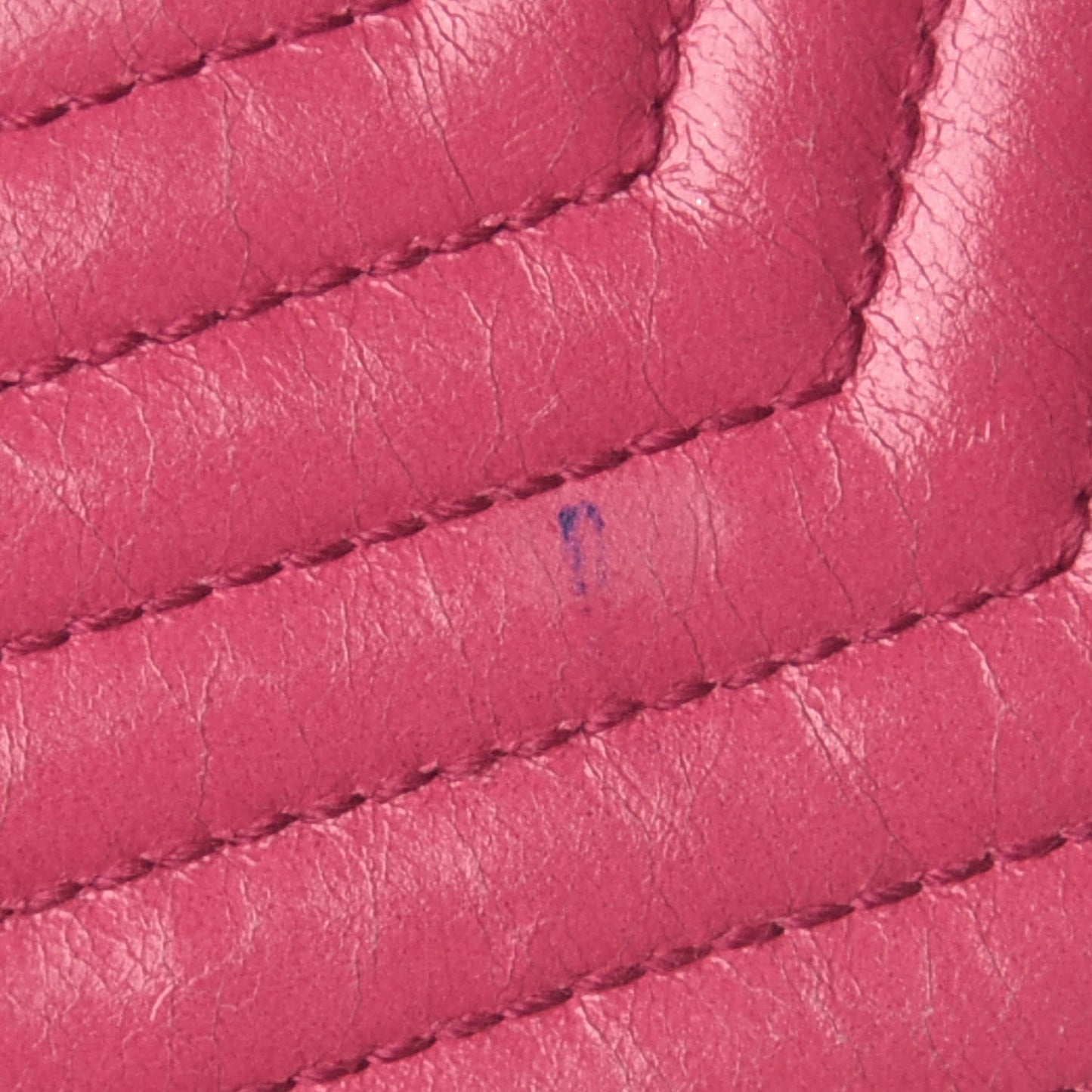 Vitello Antic Soft Metal Chevron Wallet Pink