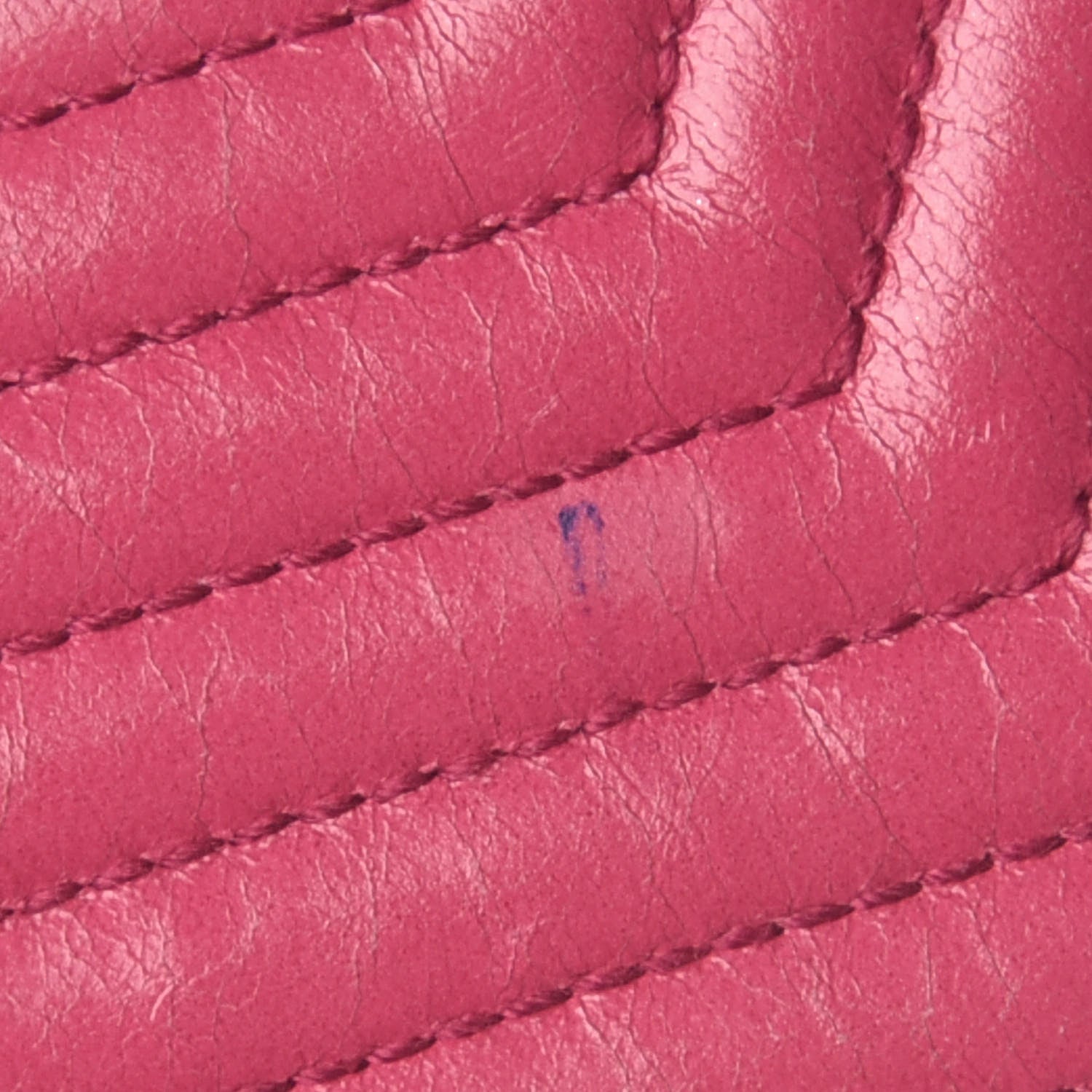 Prada Vitello Antic Soft Metal Chevron Wallet Pink 12 of 16
