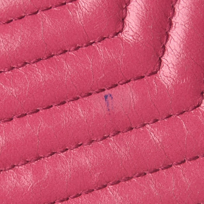 Prada Vitello Antic Soft Metal Chevron Wallet Pink 12 of 16