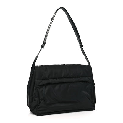 Prada Re-Nylon Vitello Padded Large Flap Shoulder Bag Black 3 of 8