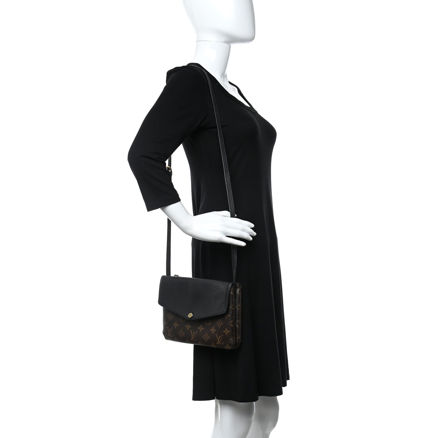 Louis Vuitton Monogram Twice Pochette Black 2 of 10