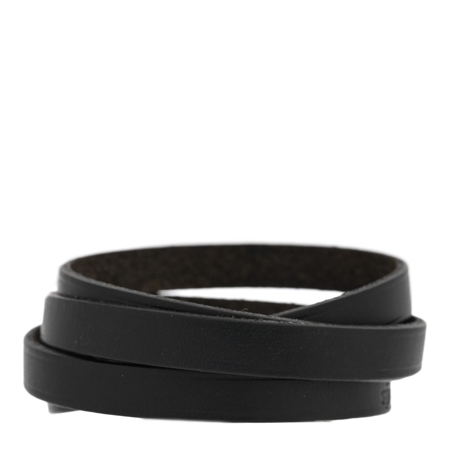 Hermes Chamonix Hapi 3MM Triple Tour Wrap Bracelet Black 3 of 5