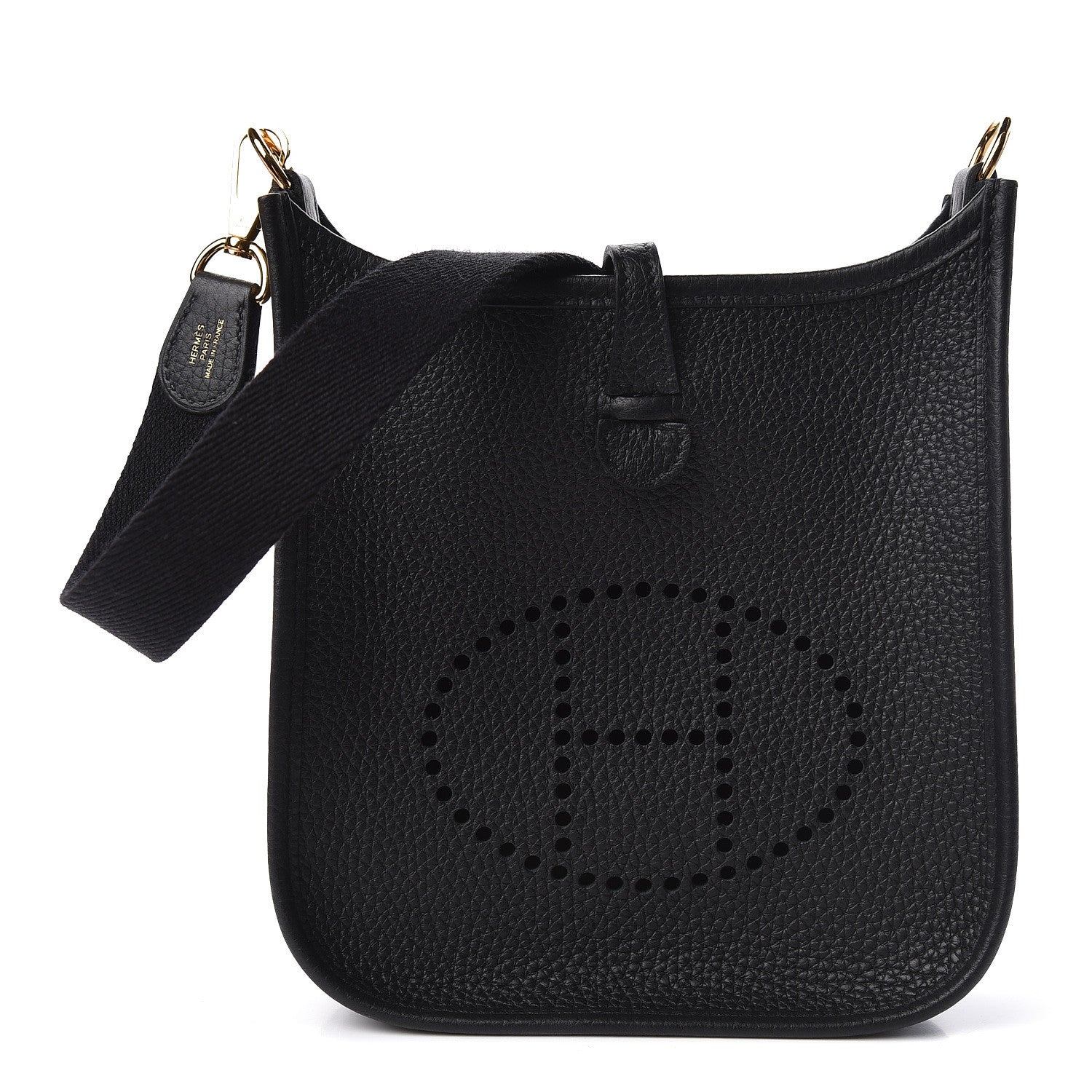 Hermes Taurillon Clemence Evelyne TPM Black 1 of 11