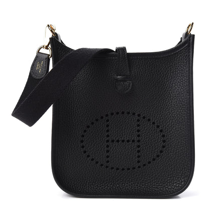 Hermes Taurillon Clemence Evelyne TPM Black 1 of 11