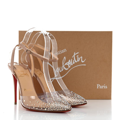 Christian Louboutin PVC Patent Psychic Spikaqueen 100 Pumps 37.5 Nude 12 of 12