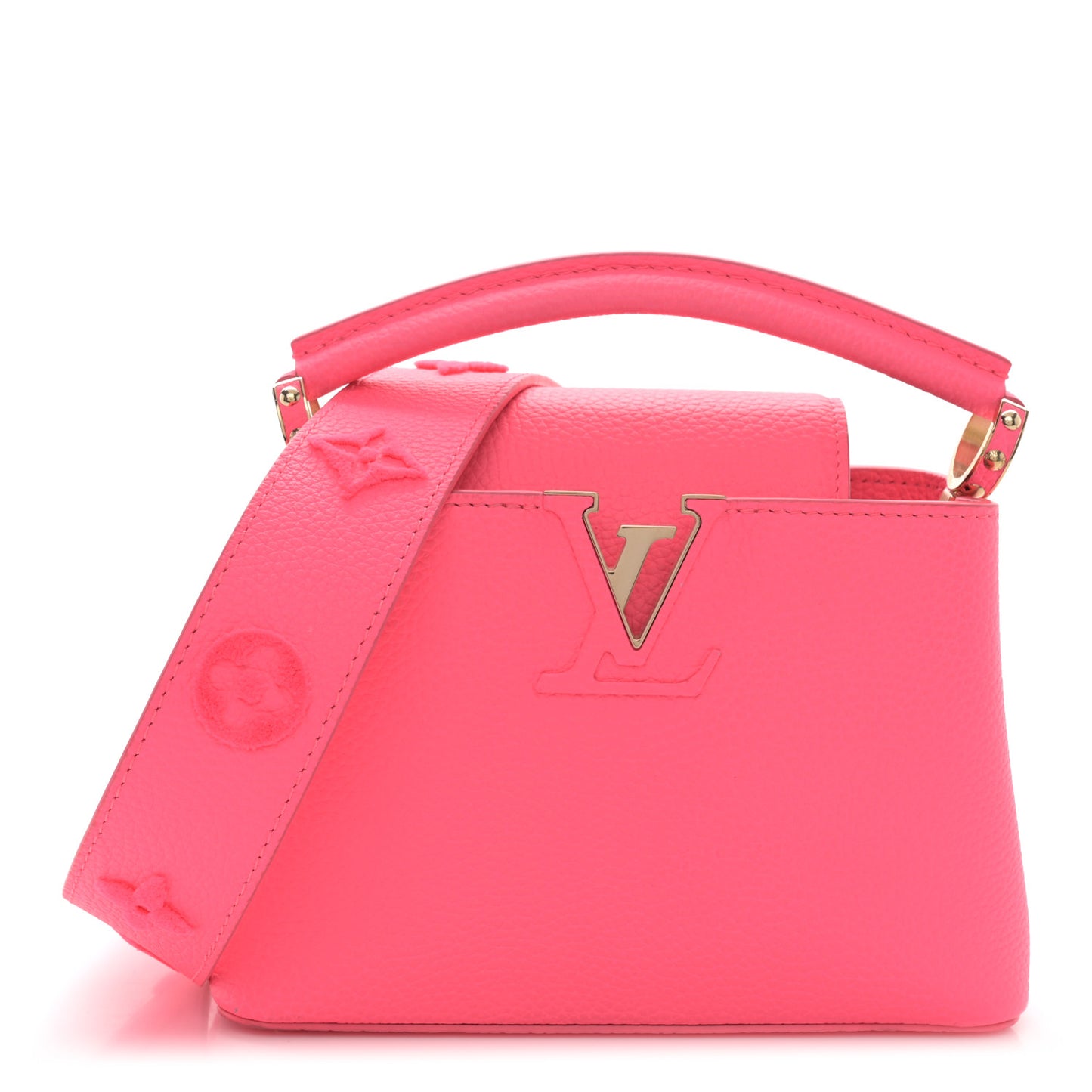 Taurillon Capucines Mini Fluo Pink