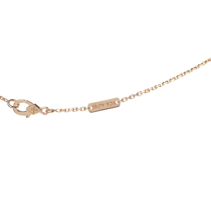 Van Cleef & Arpels 18K Yellow Gold Mother of Pearl Vintage Alhambra Pendant Necklace 7 of 8