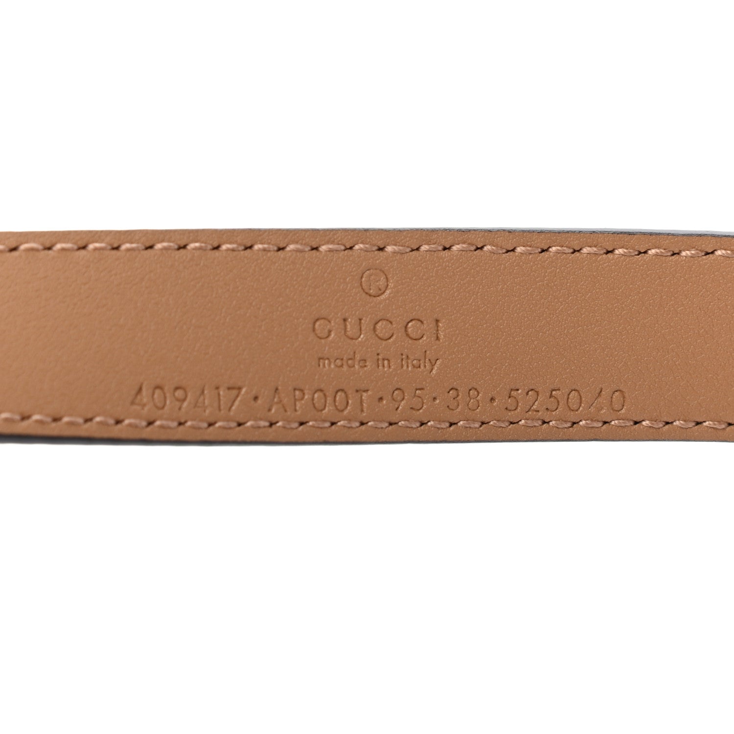 Gucci Moon Calfskin Double G 20mm Belt 95 38 Natural Tan 5 of 5