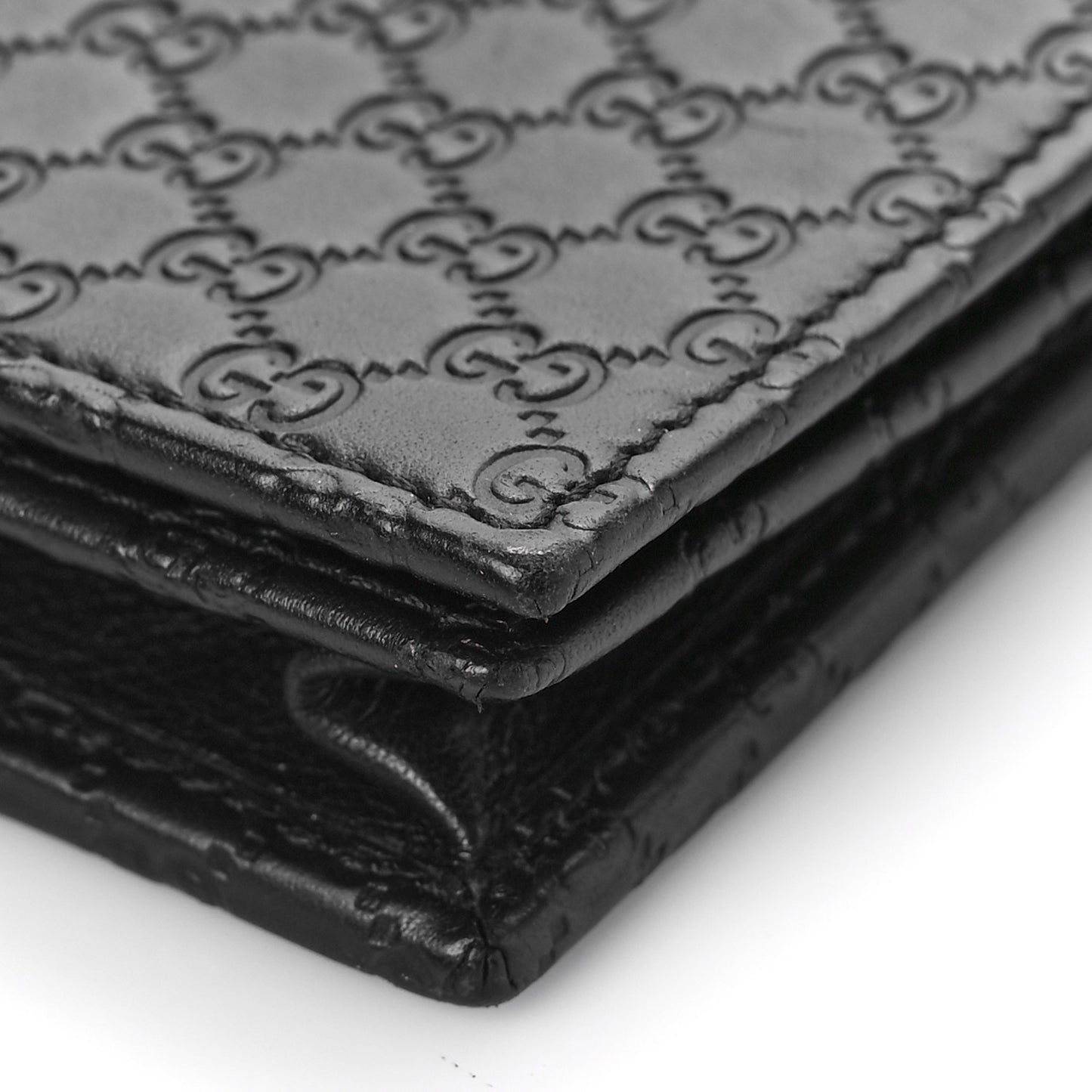 Microguccissima Crossbody Wallet Black