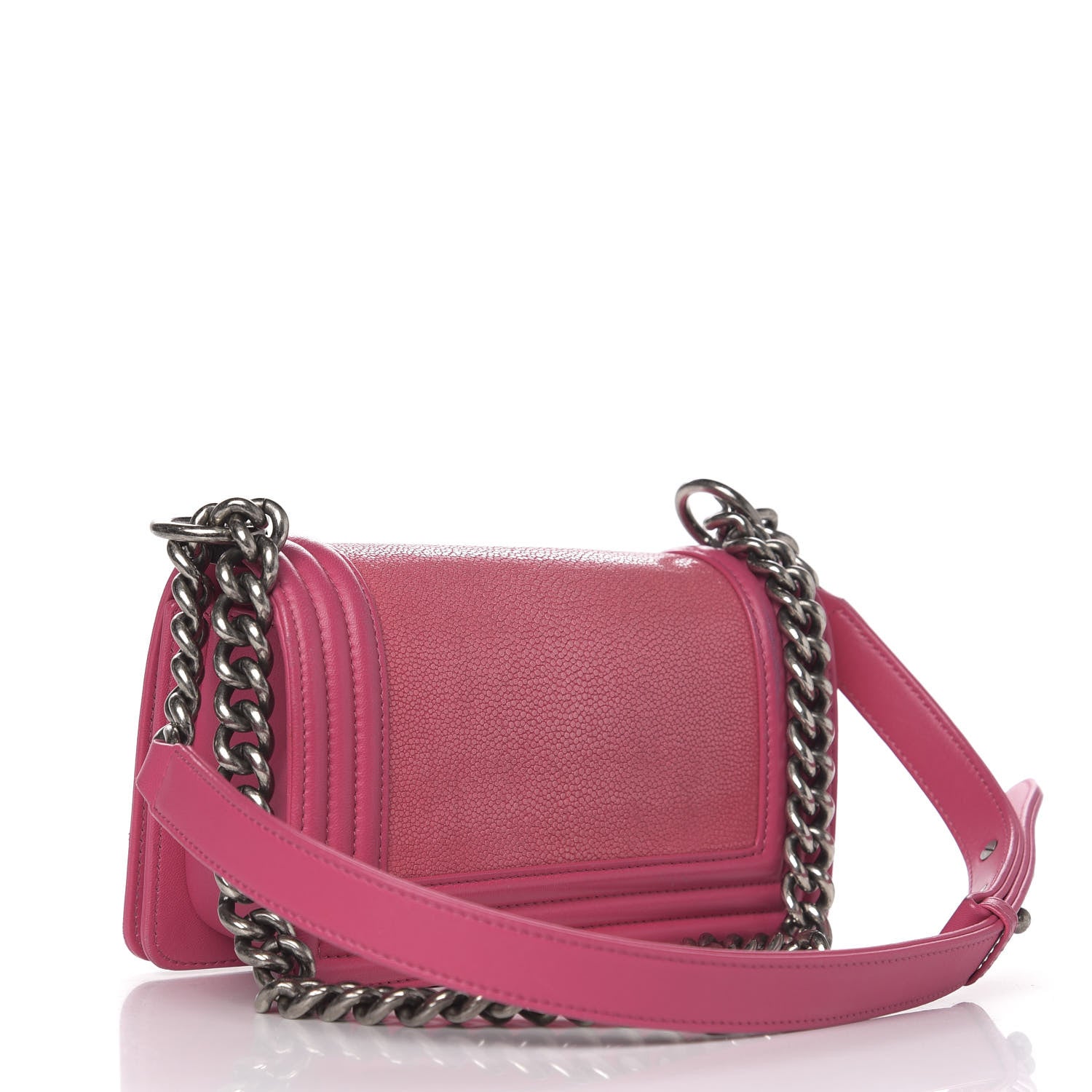 Chanel Galuchat Stingray Small Boy Flap Pink 3 of 10