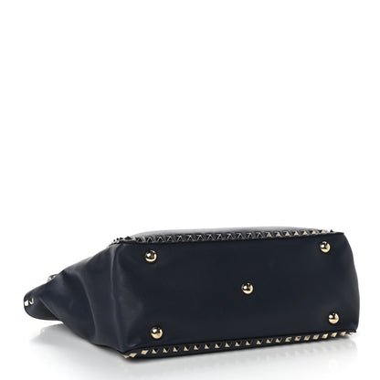 Valentino Garavani Vitello Medium Rockstud Tote Marine 3 of 11
