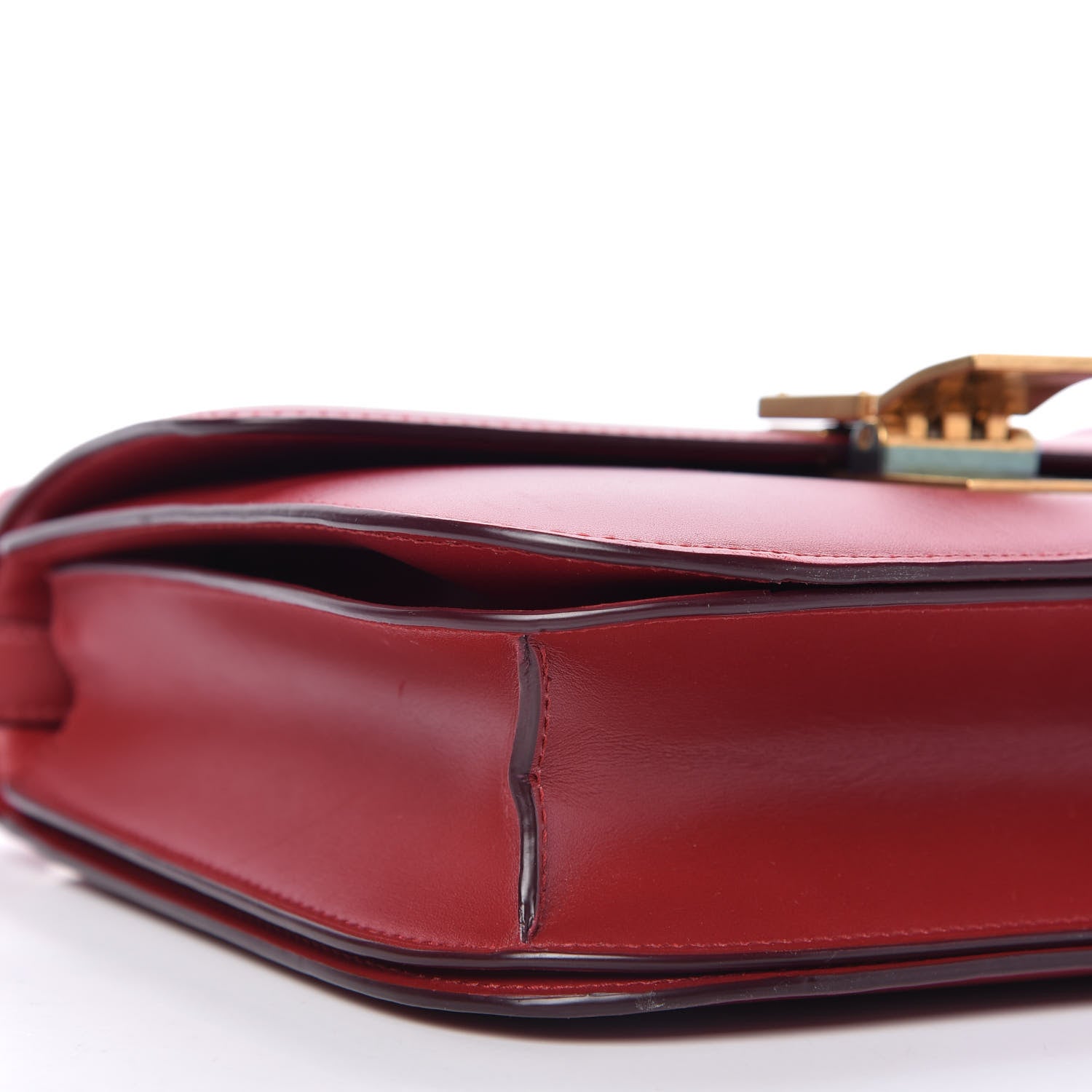 Celine Box Calfskin Medium Classic Box Flap Bag Red 6 of 13