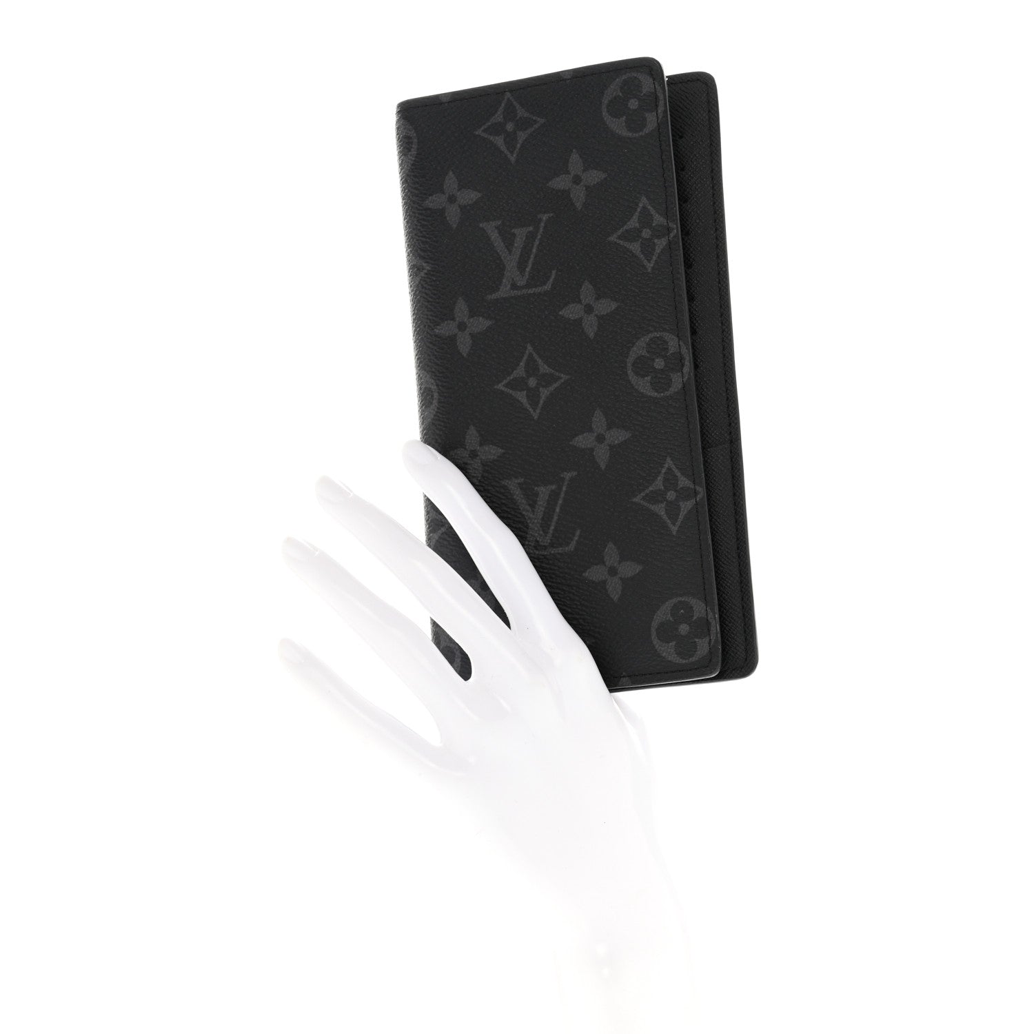 Louis Vuitton Monogram Eclipse Brazza Wallet 2 of 9