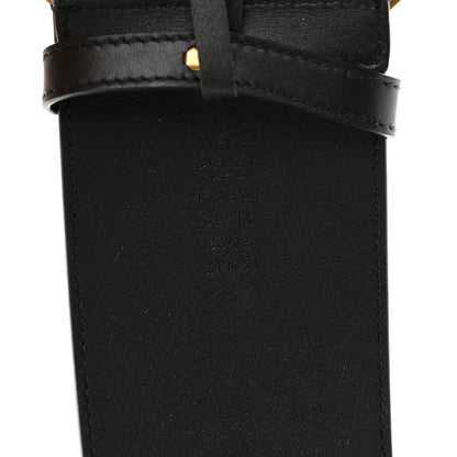Gucci Moon Calfskin Pearl Double G 70mm Belt 80 32 Black Cream 3 of 4