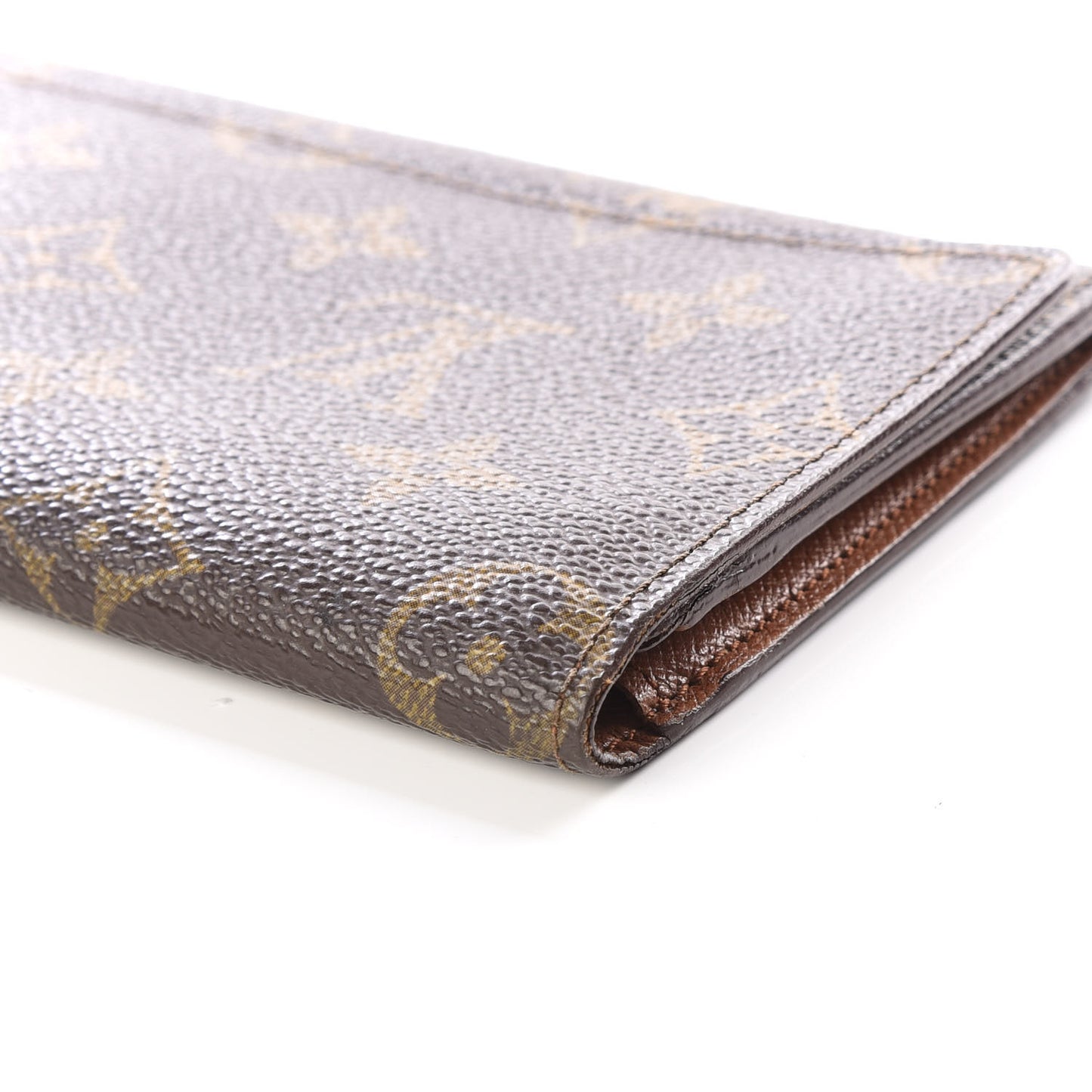Monogram Checkbook Holder Wallet Cover