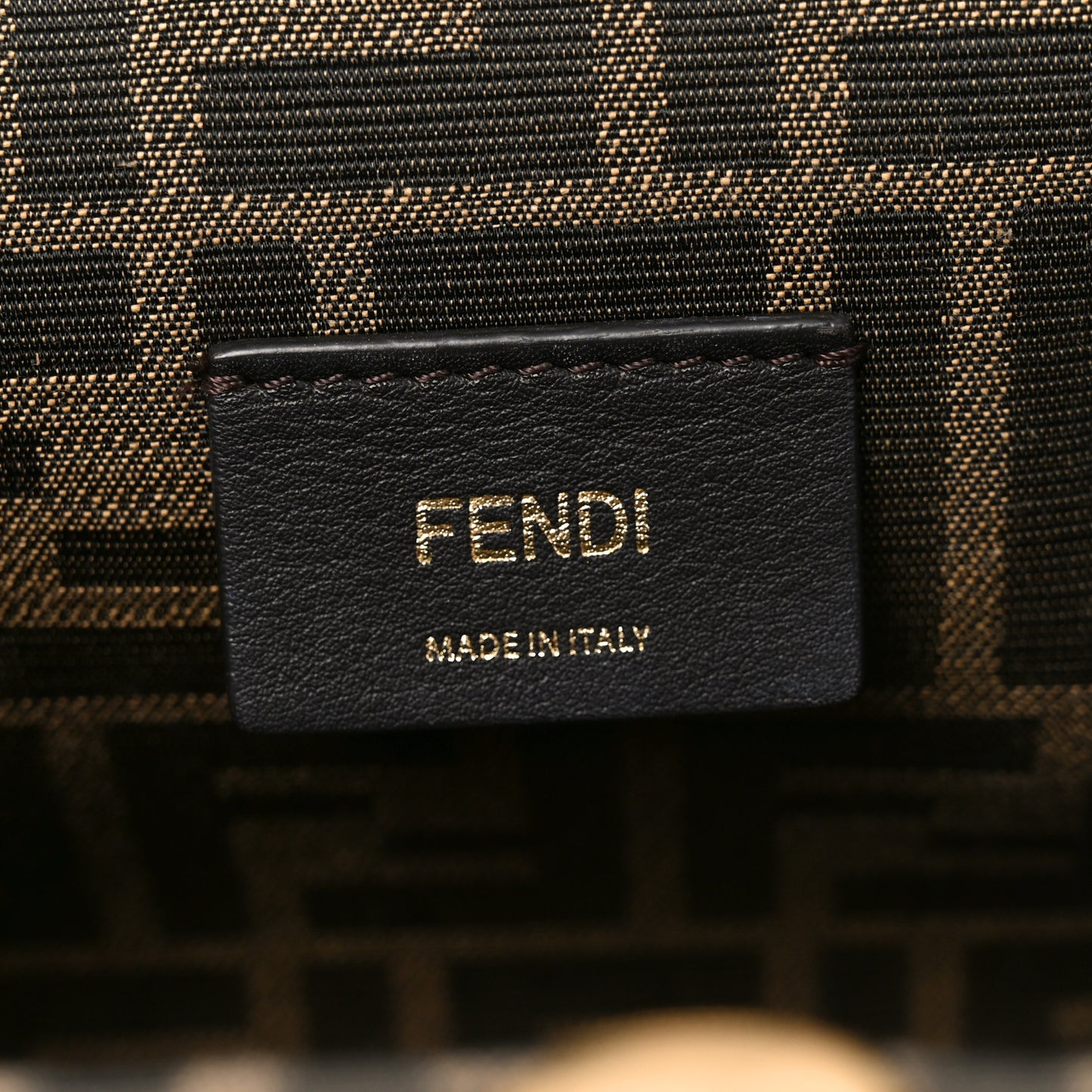 Shiny Nappa Small Fendi First Caramello