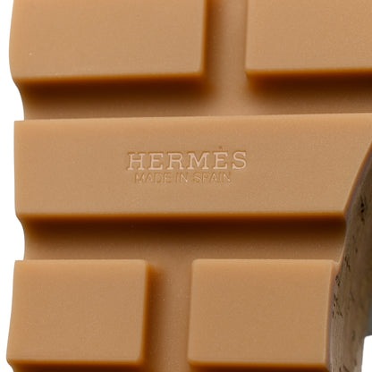 Hermes Calfskin Cork Eze 30 Sandals 35 White 8 of 10