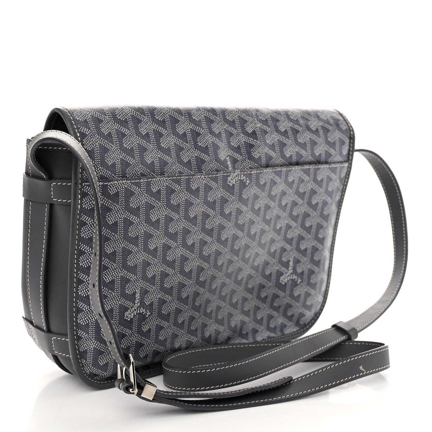 Goyardine Belvedere MM Messenger Bag Grey