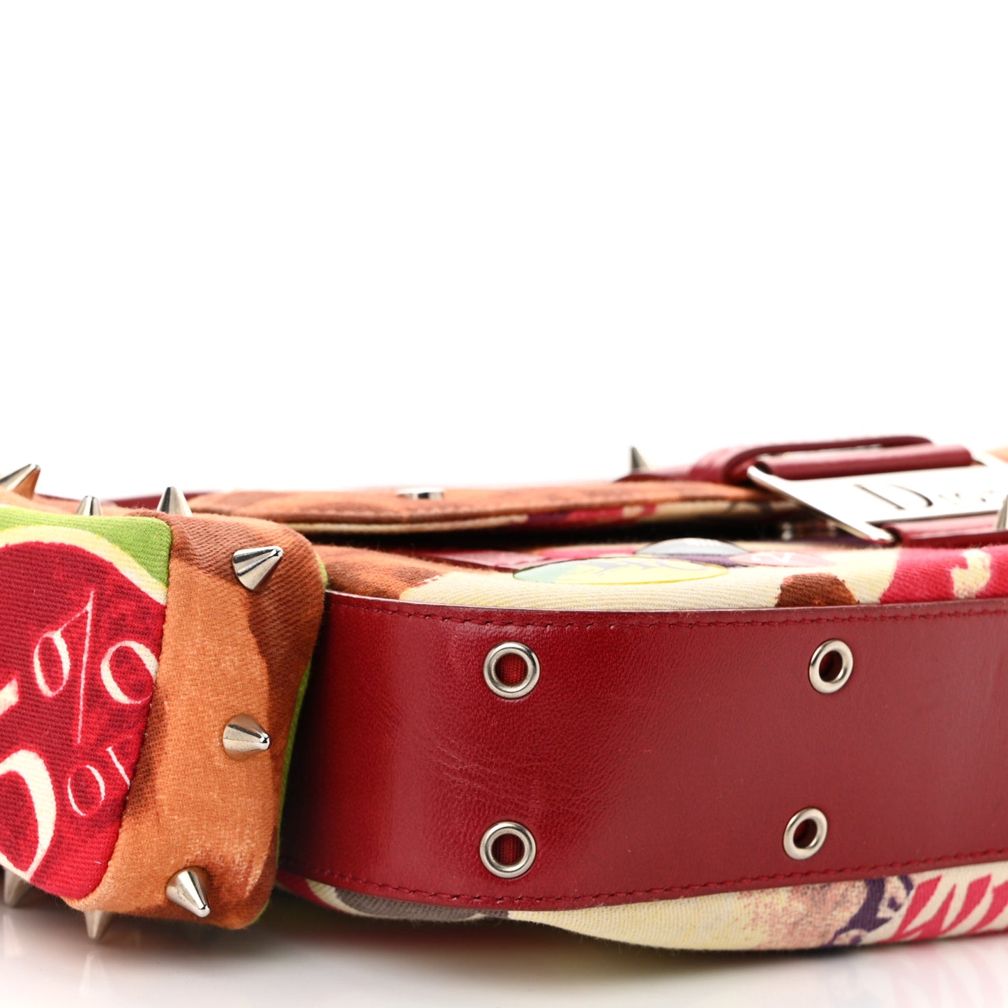Canvas Calfskin Le Victim Street Chic Columbus Ave Bag Red Multicolor