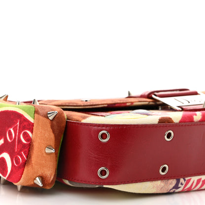 Christian Dior Canvas Calfskin Le Victim Street Chic Columbus Ave Bag Red Multicolor 9 of 10