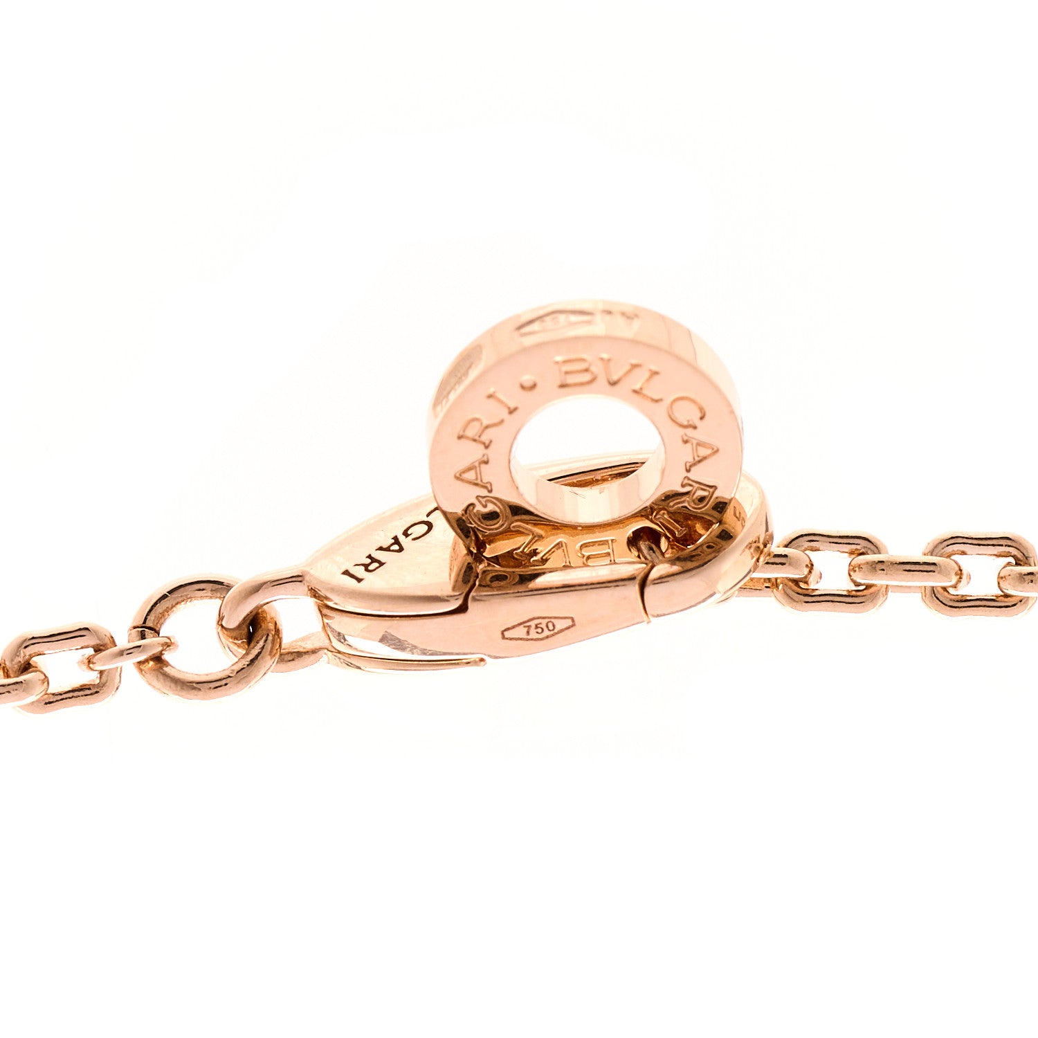 Bulgari 18K Rose Gold Diamond Mother of Pearl Serpenti Viper Pendant Necklace 4 of 5
