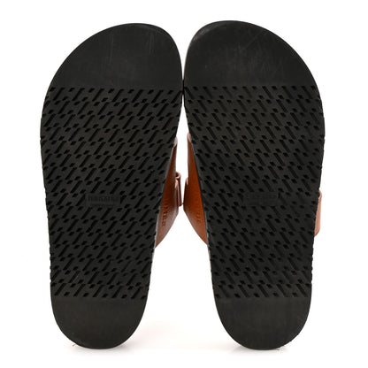 Hermes Epsom Womens Chypre Sandals 38 Naturel 6 of 11
