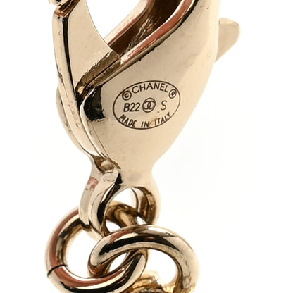 Chanel Lambskin Crystal Chain CC Fancy Belt 75 30 Gold Black 3 of 4