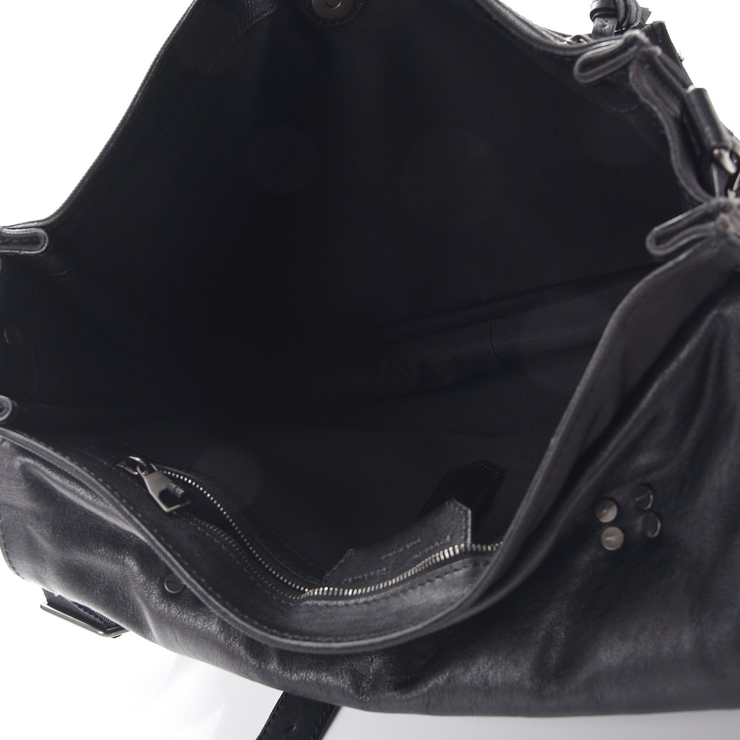 Lambskin Nylon Extra Large PS1 Satchel Black