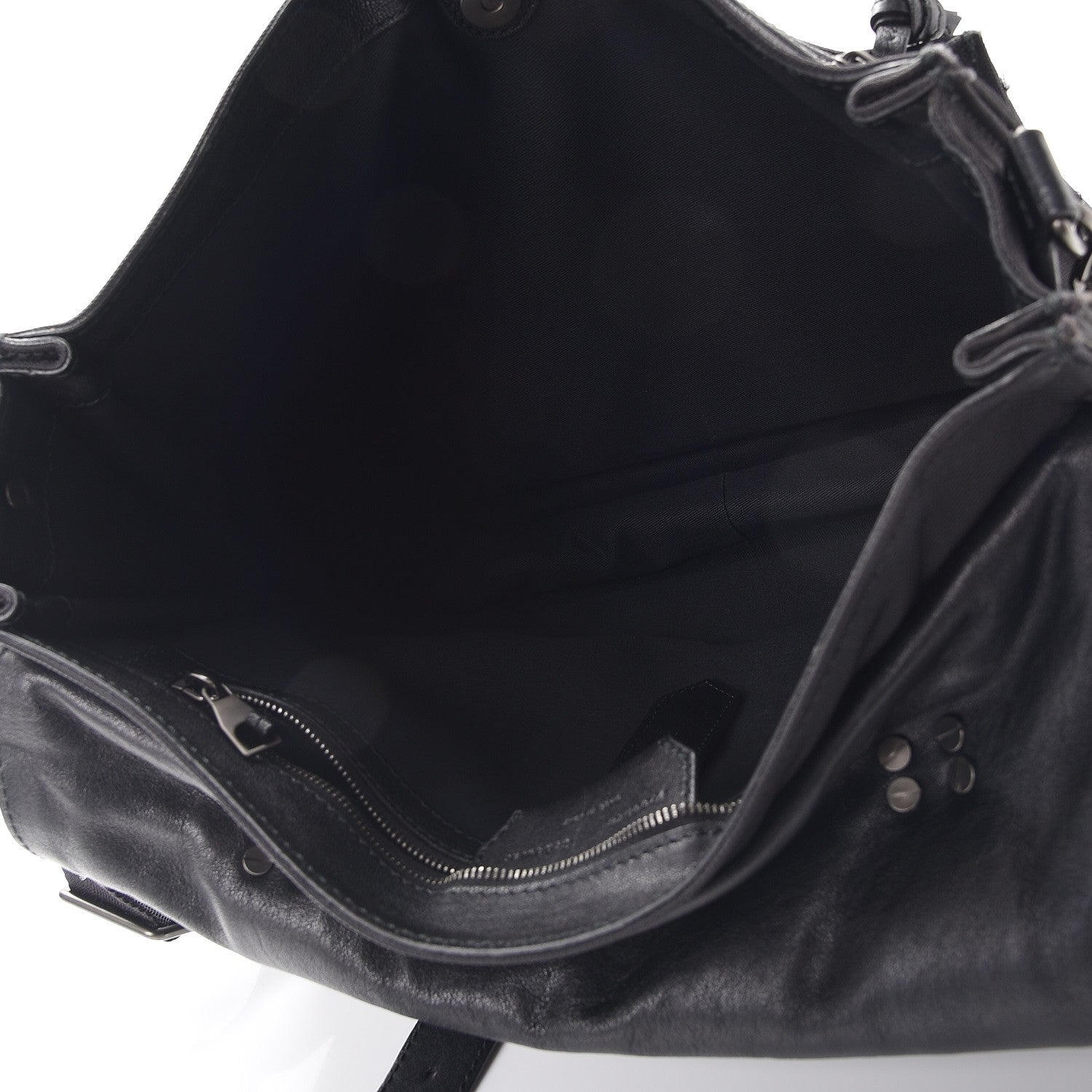 Proenza Schouler Lambskin Nylon Extra Large PS1 Satchel Black 5 of 14