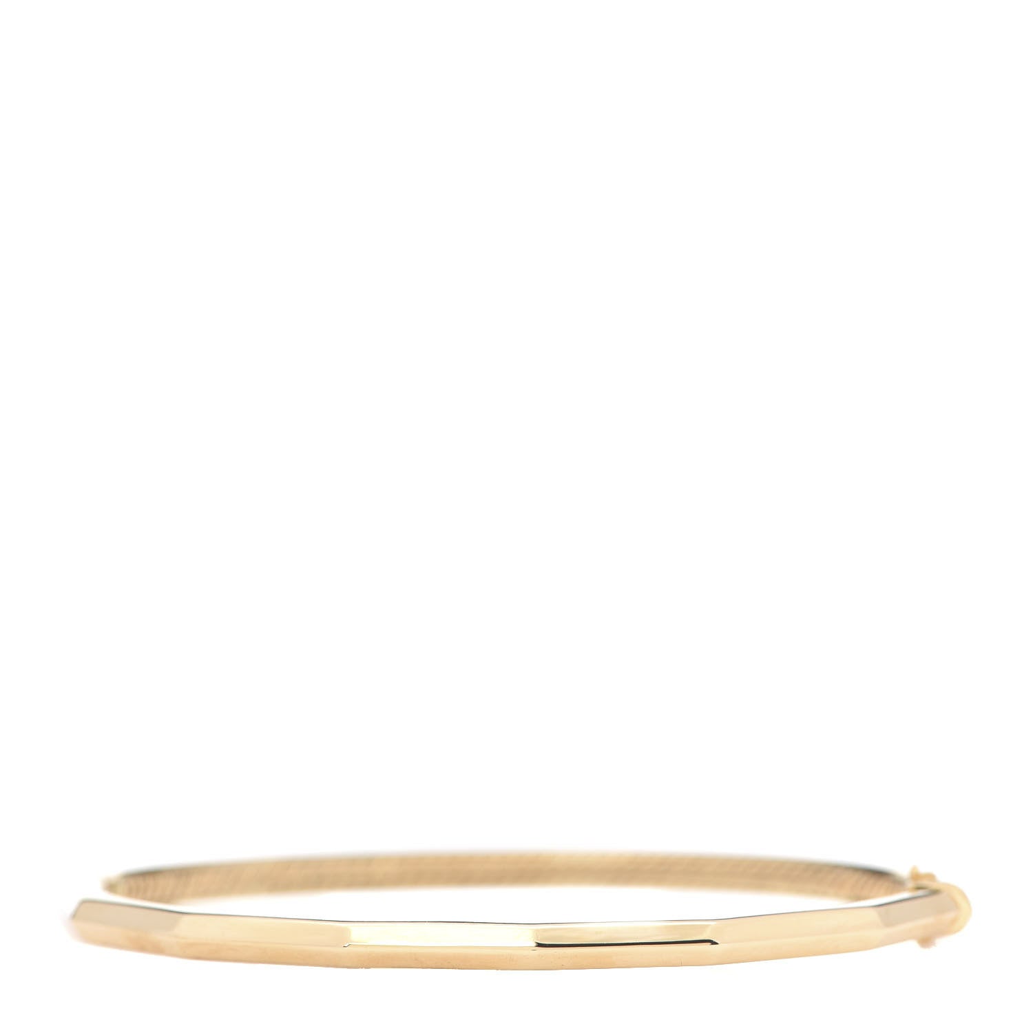David Yurman 18K Yellow Gold 3mm Single Row Stax Faceted Bangle Bracelet 3 of 6