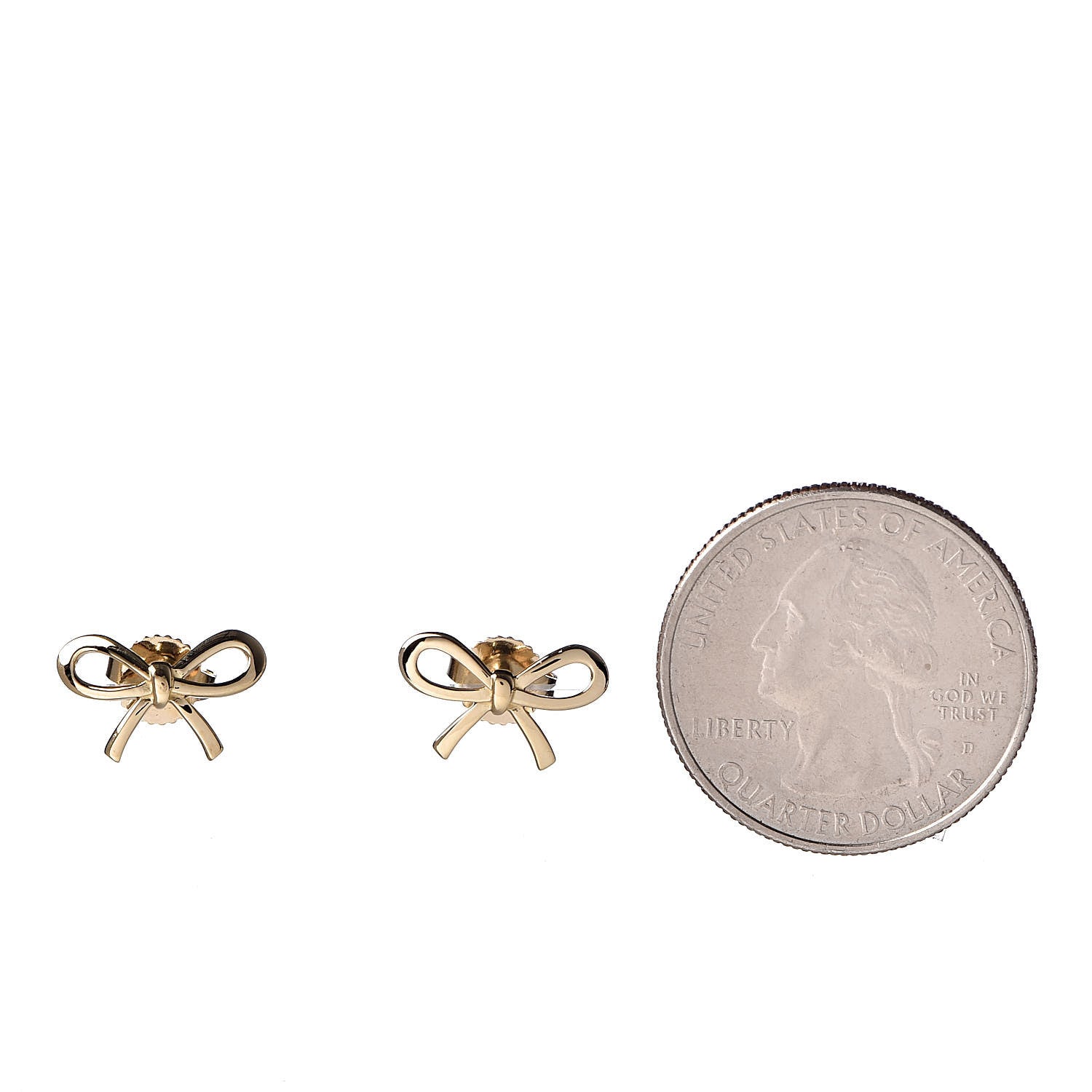 Tiffany 18K Yellow Gold Bow Earrings 2 of 5