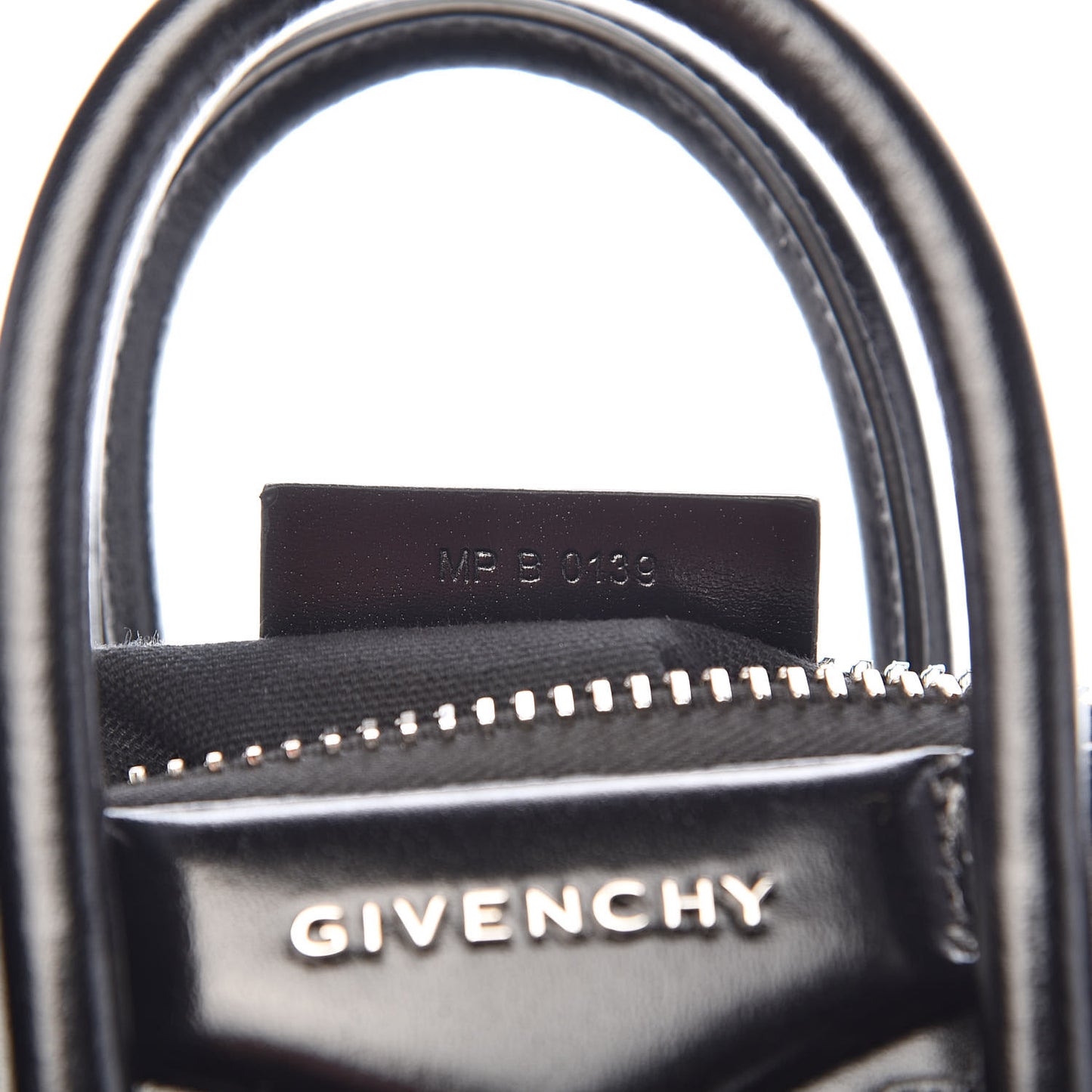 Shiny Lord Calfskin Mini Antigona Black