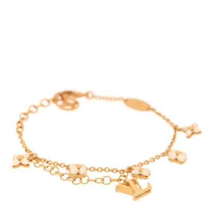 Louis Vuitton Pearl LV Floragram Bracelet Gold 1 of 4