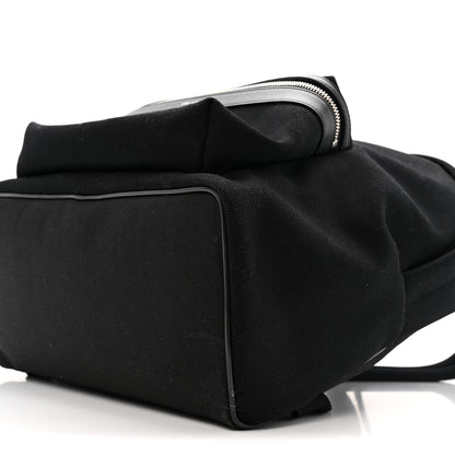 Saint Laurent Canvas Signature Embroidered City Backpack Black 11 of 12