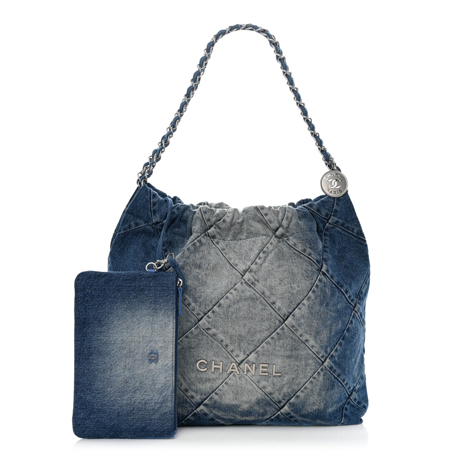Chanel Denim Quilted Chanel 22 Blue 1 of 11
