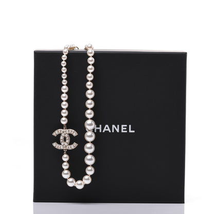 Chanel Pearl CC 100th Anniversary Necklace Light Gold 8 of 8