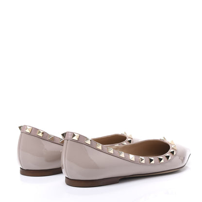 Valentino Garavani Patent Rockstud Ballerina Flats 36 Poudre 4 of 9